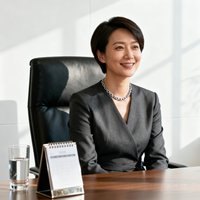 某国产运动品牌市场总监王女士的职业头像，短发干练，面带微笑，背景为简洁的办公室环境